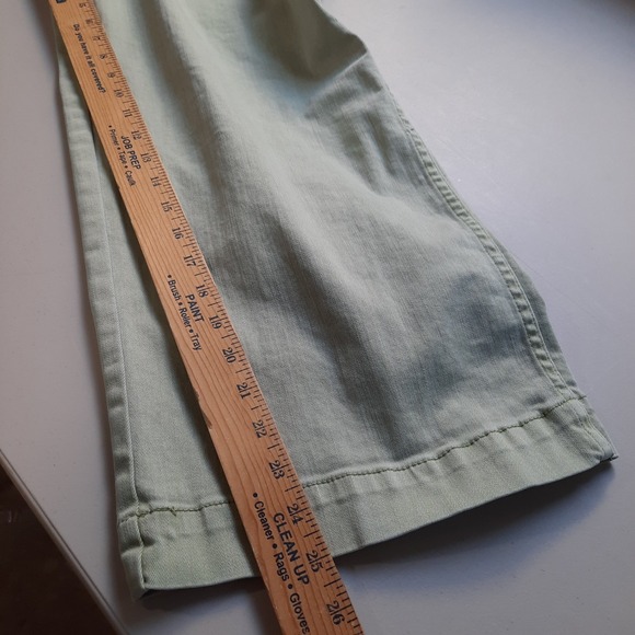 OAT New York‎ Jeans Womens 10/30 Green High Rise Wide Leg Crop Casual - Picture 9 of 11